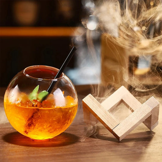 GOUCH| Cocktail Glass Cup With Wood Stand
