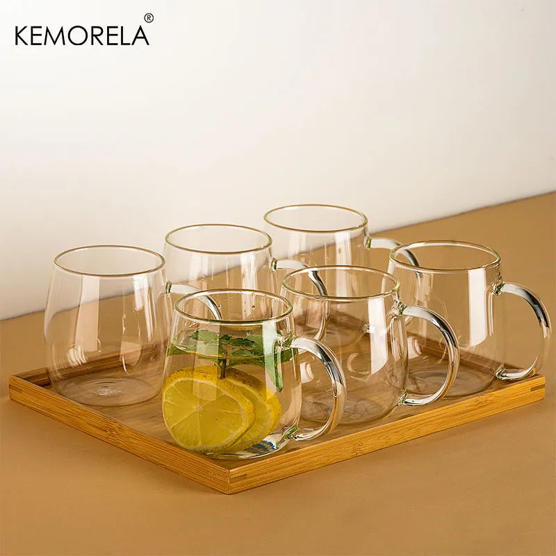 KEMORELA| Glass Coffee Mugs