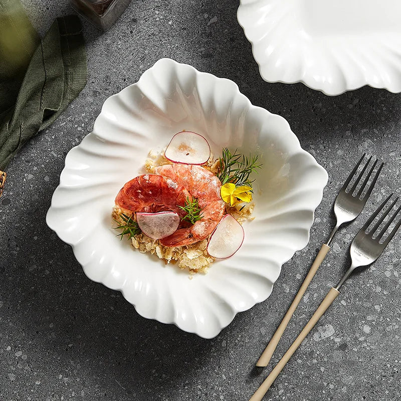 STIGM| White Ceramic salad bowl