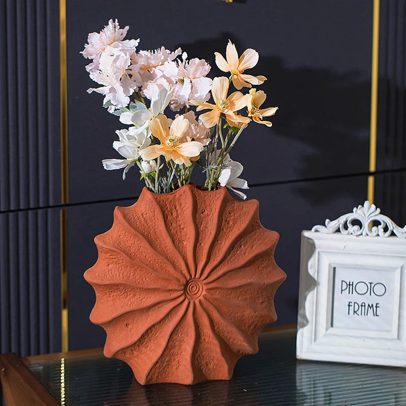 NEYIFT| Red Ceramic Vase