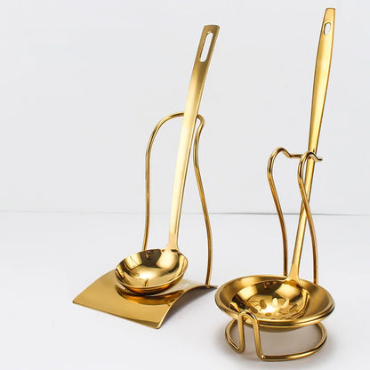 MARMELADE| Gold Stainless Steel Kitchen Utensils Skimmer Frying Spatula
