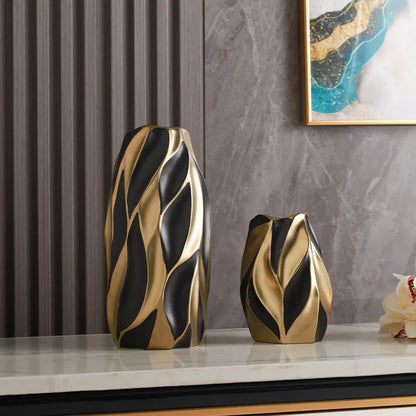 BYYOR| Gold Painted Ceramic vase