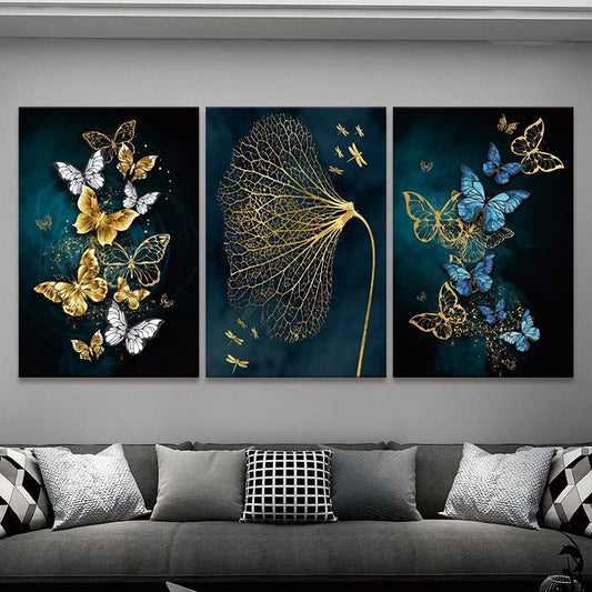 MARGHOO| 3pcs Butterfly Canvas Paintings