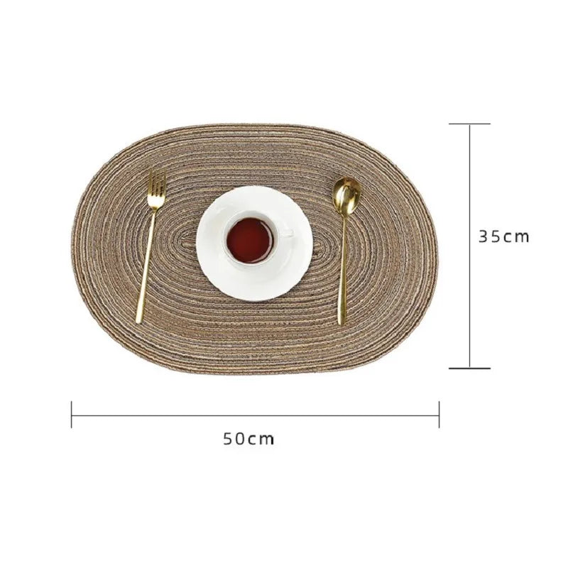 BH| Braided Oval Table Mat