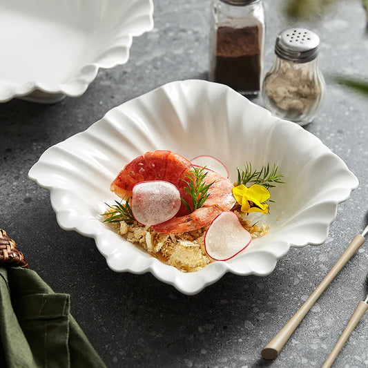STIGM| White Ceramic salad bowl