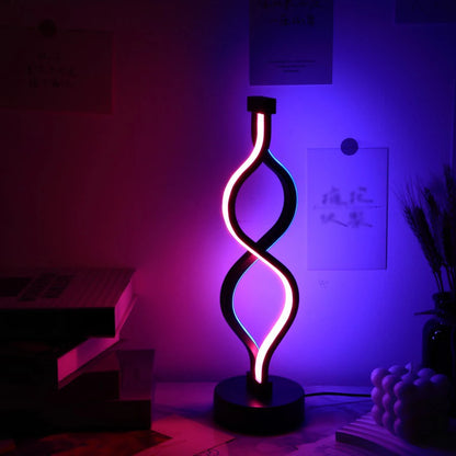KARTER| Creative Twist Shape Purple LED Desk Lamp