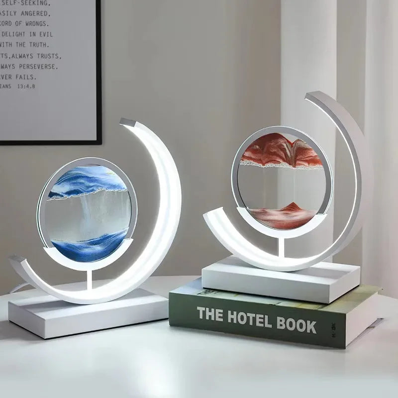 CHEXTER| LED Moving Sand Art Table Lamp