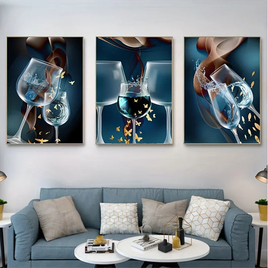 FLIEQ| Abstract Wineglass Canvas Prints