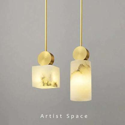 MOOON| Nordic Luxury Gold Copper Marble Chandelier