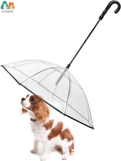 Dog Umbrella with Built-In Leash