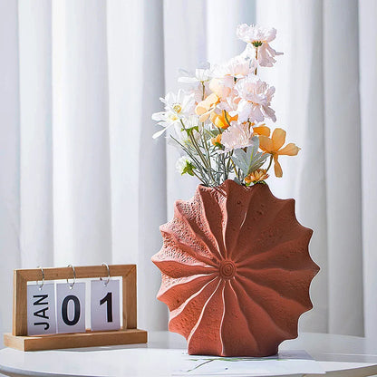 NEYIFT| Red Ceramic Vase