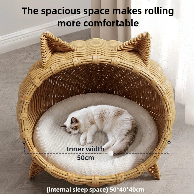 Handwoven Vine Cat Nest