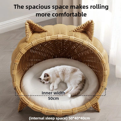 Handwoven Vine Cat Nest