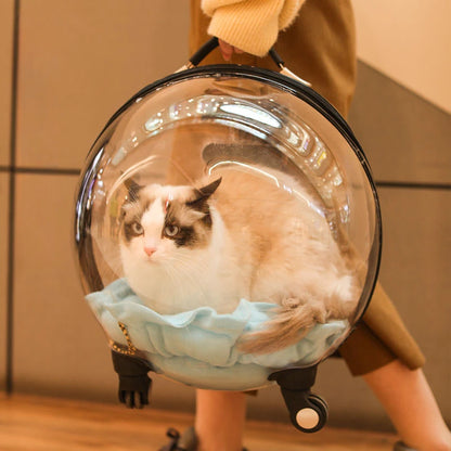 Space Capsule Cat Trolley Backpack