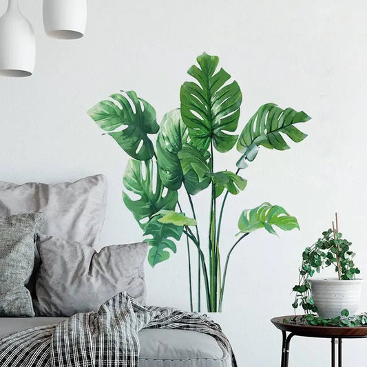 EARTHIE| Waterproof Self-adhesive Green Plant Wall Sticker
