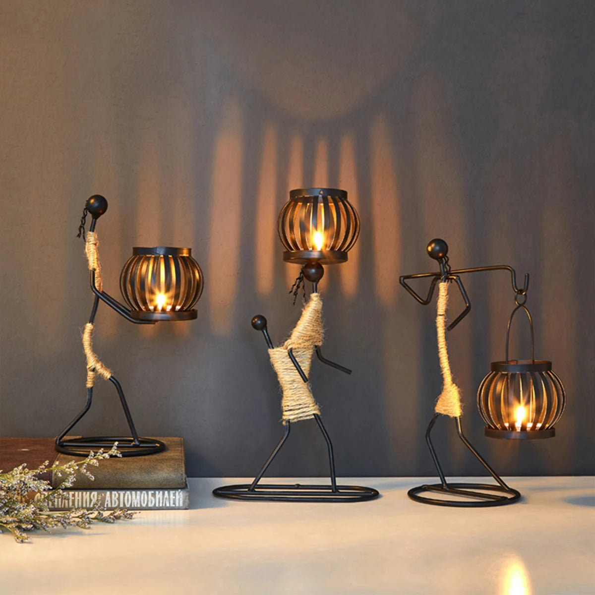 HURYA|  Abstract Characters Candle Holder