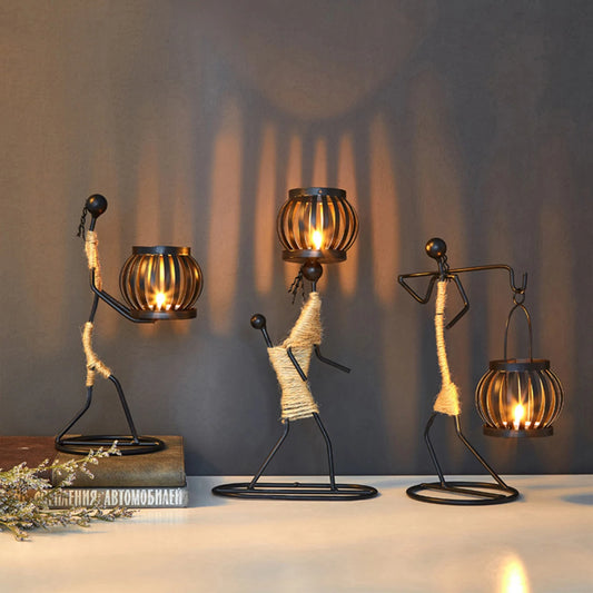 HURYA|  Abstract Characters Candle Holder