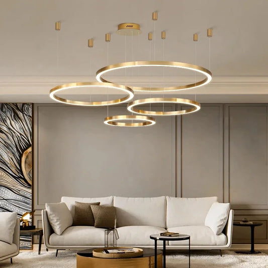 TRI| Golden Crystal Chandelier