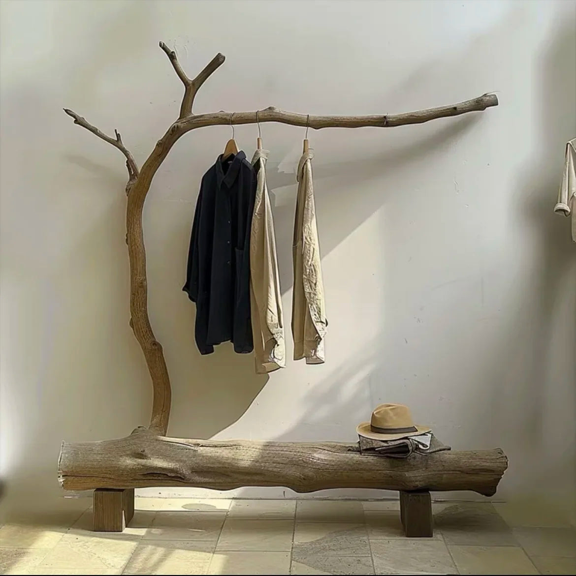 Solid Wood Log Design for Bedroom & Cloakroom