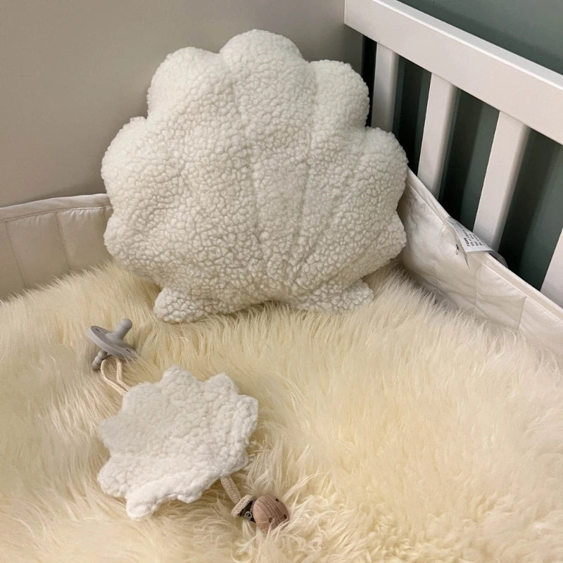 KROFFEN| Cute Plush Shell Shape Pillow