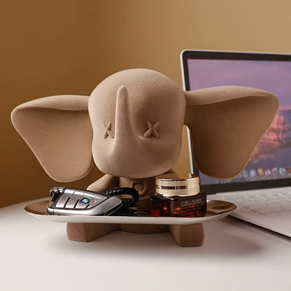 PATPAT| Decorative Elephant Statue Storage Tray