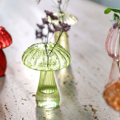 REIC| Transparent Mushroom Shaped Glass Vase