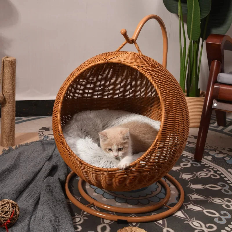 Hanging Basket Bed with Cooling Mat for Cats & Dogs