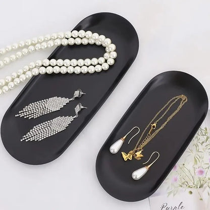 JASZ| Decorative Stainless Steels Oval Storage Tray