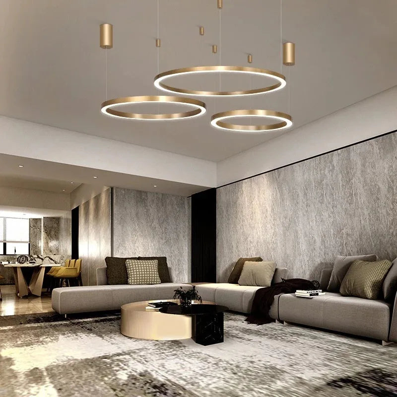 TRI| Golden Crystal Chandelier