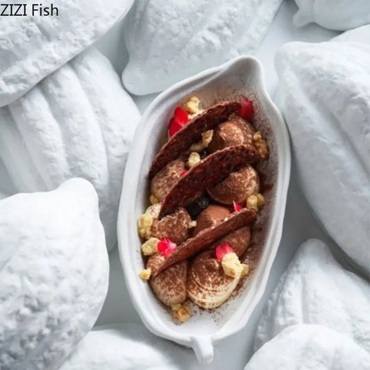 FOND| Creative Cocoa Shaped Ceramic Plate