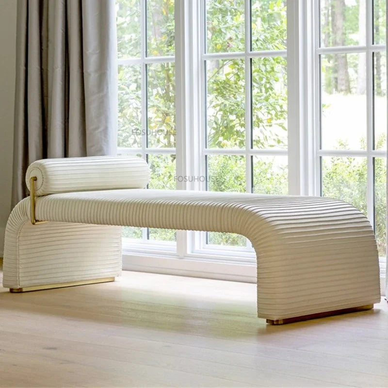 AYMENT| Leather Sofa Stool