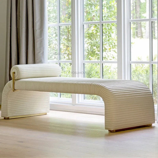 AYMENT| Leather Sofa Stool