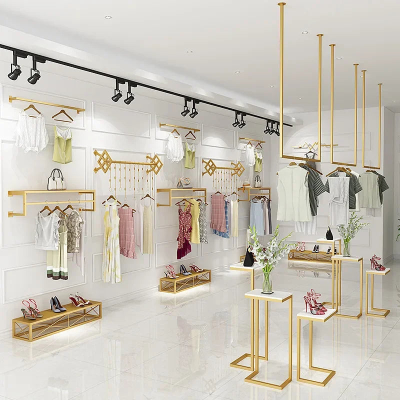 JOLIETTE| Gold Metal Clothes Racks & Wardrobe