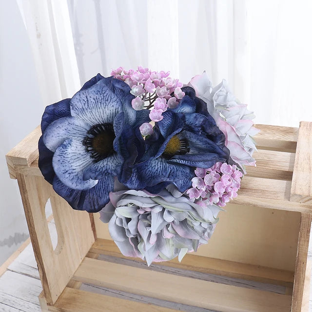 HILLAURY|  Artificial Poppy Flower Bouquet 