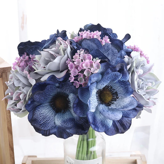 HILLAURY|  Artificial Poppy Flower Bouquet 