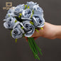 WQNJIN| 12 Heads Silk Rose Bouquet Flower