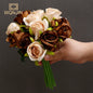 WQNJIN| 12 Heads Silk Rose Bouquet Flower
