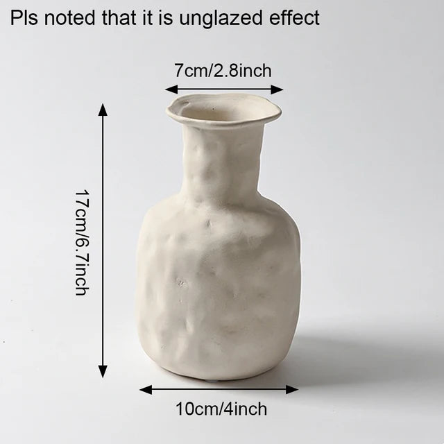 BEAFU| 1PCS White Ceramic Vase