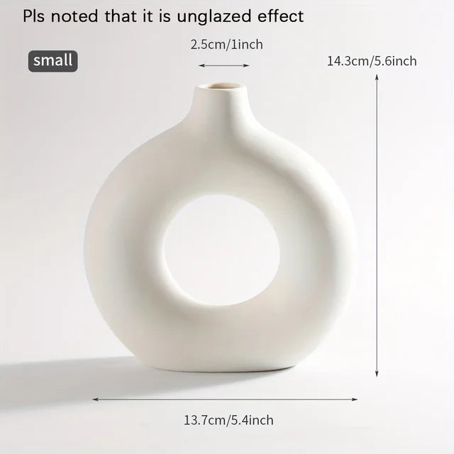 BEAFU| 1PCS White Ceramic Vase