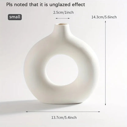 BEAFU| 1PCS White Ceramic Vase