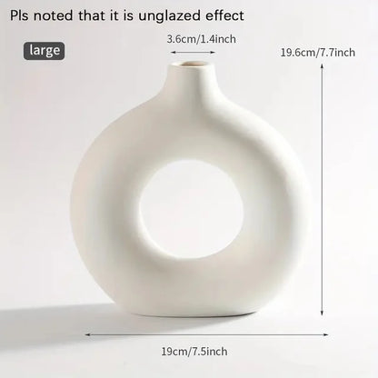 BEAFU| 1PCS White Ceramic Vase
