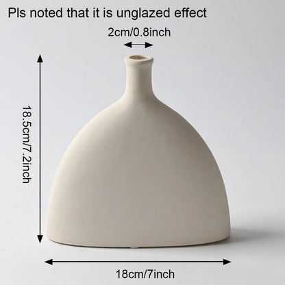 BEAFU| 1PCS White Ceramic Vase