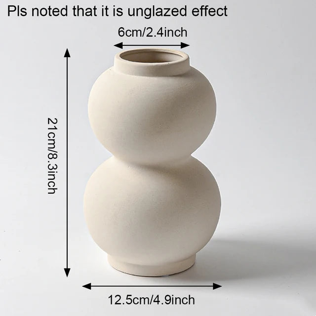BEAFU| 1PCS White Ceramic Vase