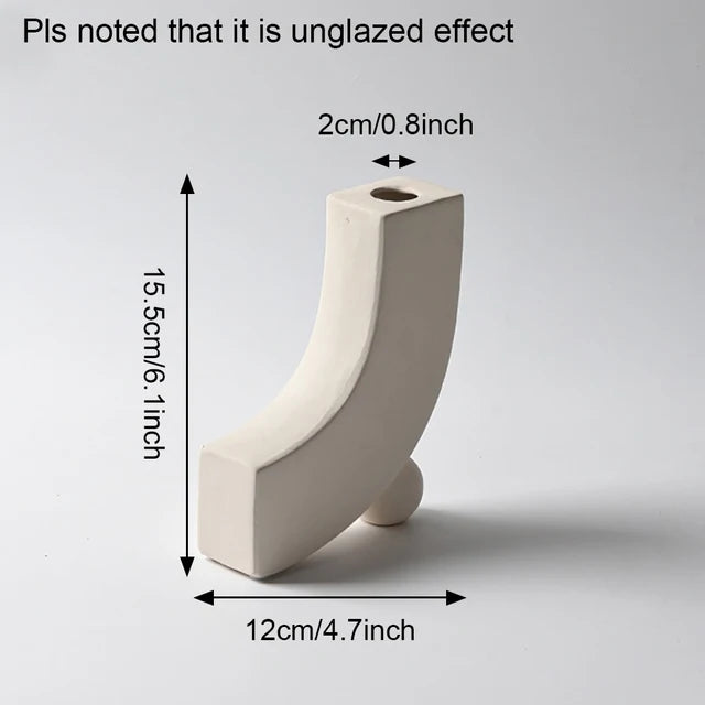 BEAFU| 1PCS White Ceramic Vase