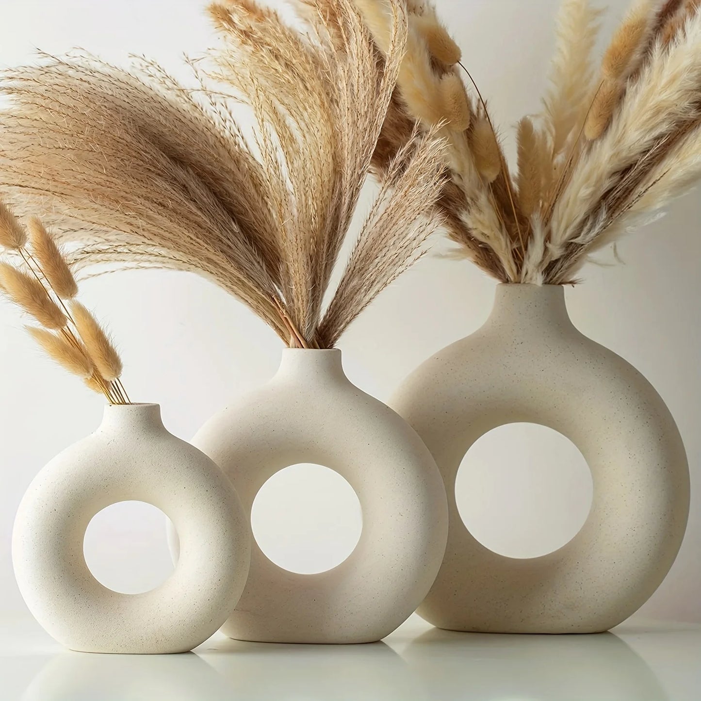 BEAFU| 1PCS White Ceramic Vase