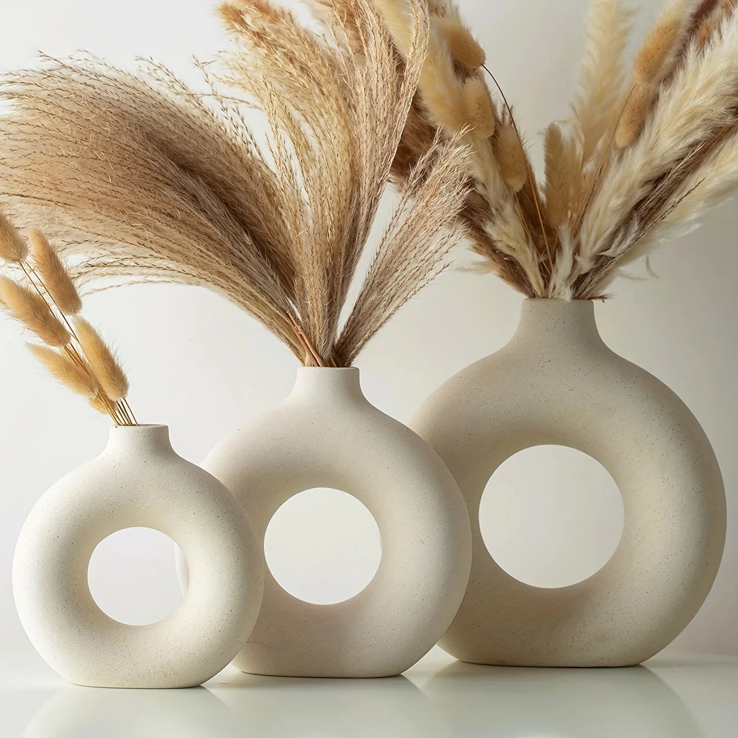 BEAFU| 1PCS White Ceramic Vase