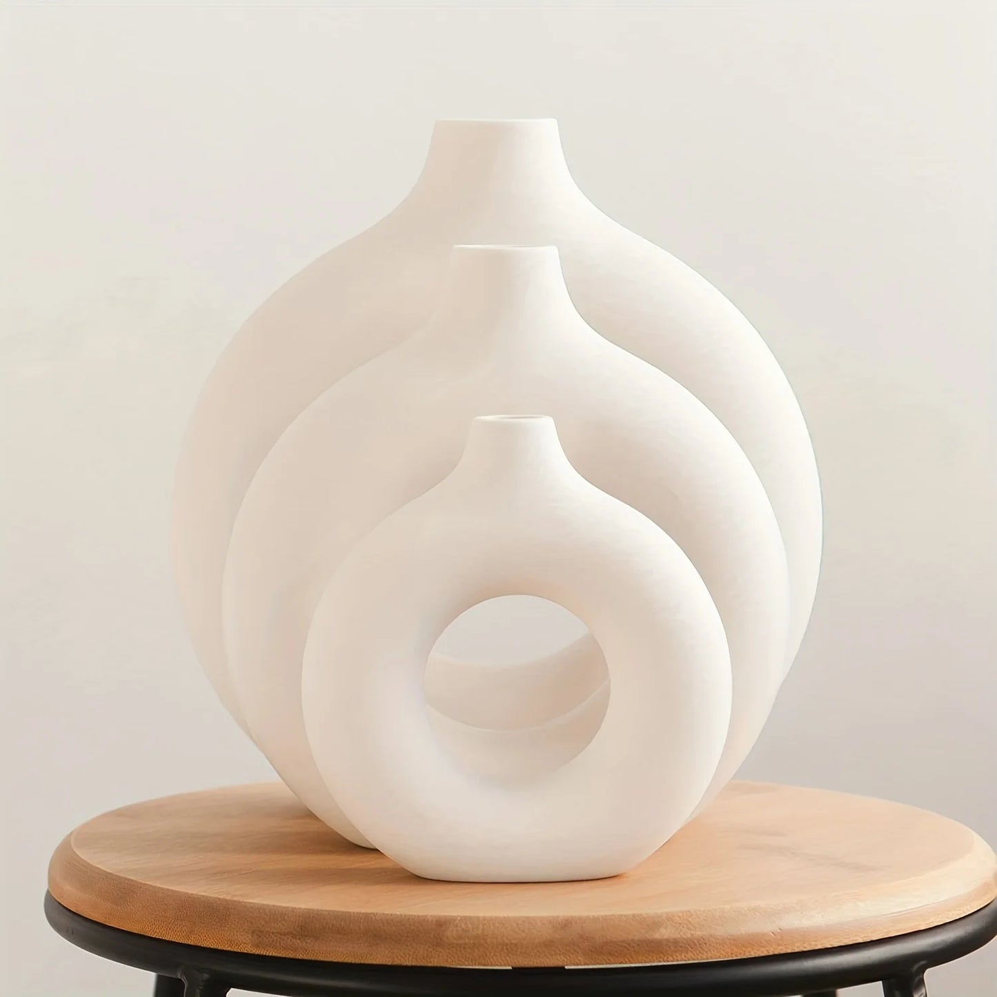 BEAFU| 1PCS White Ceramic Vase