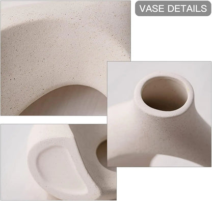 MEYHAO| White Ceramic Vase Set