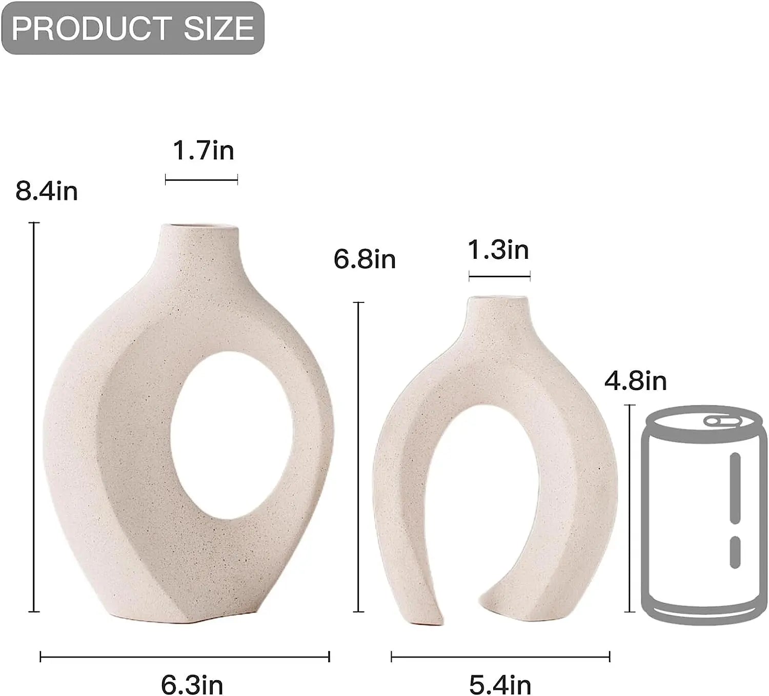 MEYHAO| White Ceramic Vase Set
