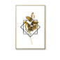 KEWTG| Scandinavian Classic Fashion Wall Art Gold White Botanical Leaves 3D HD Canvas Poster Prints Home Bedroom Living Room Decoration